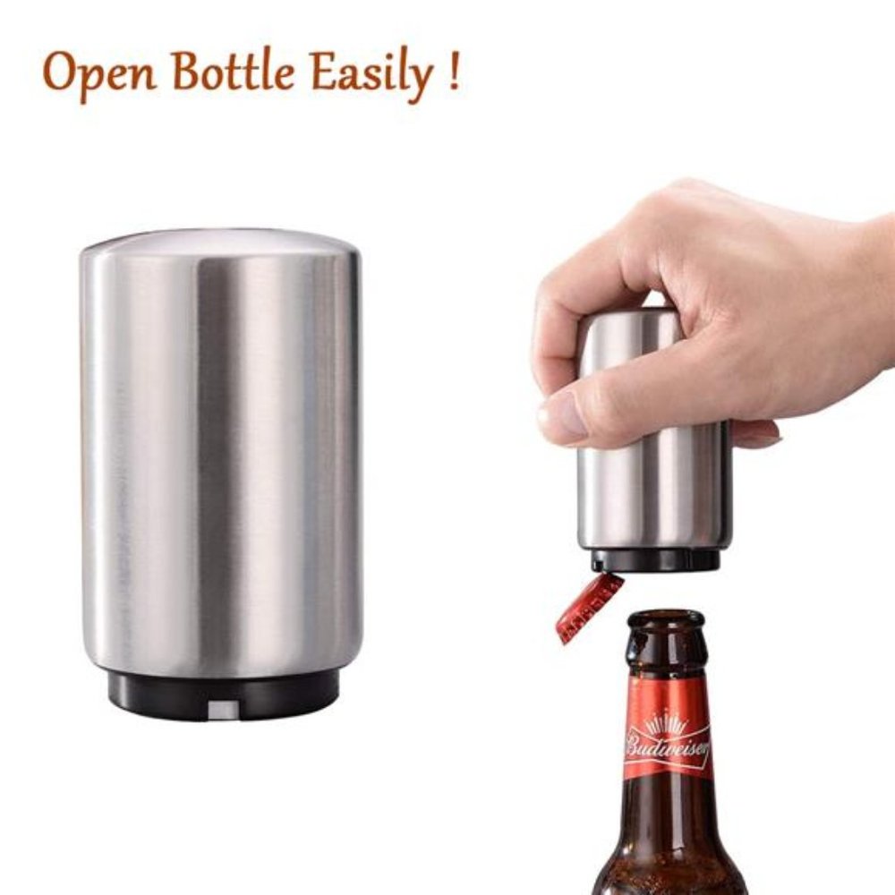 Automatic  Bottle Opener Stainless Steel Magnetic Cap Opener